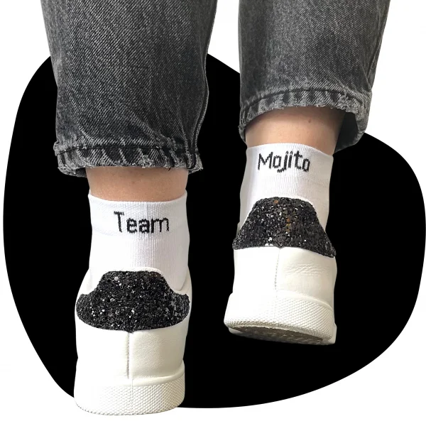 chaussettes blanches team mojito zoom