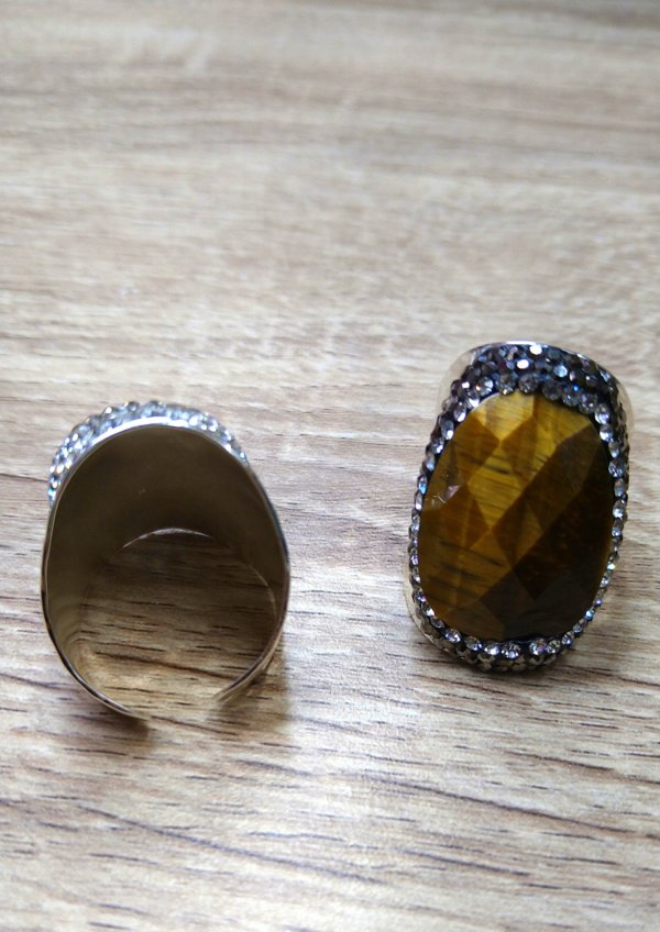 bague argentee ajustable boheme hypnochic camel