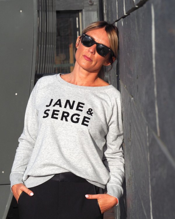 sweat loose jeane et serge gris chine zoom
