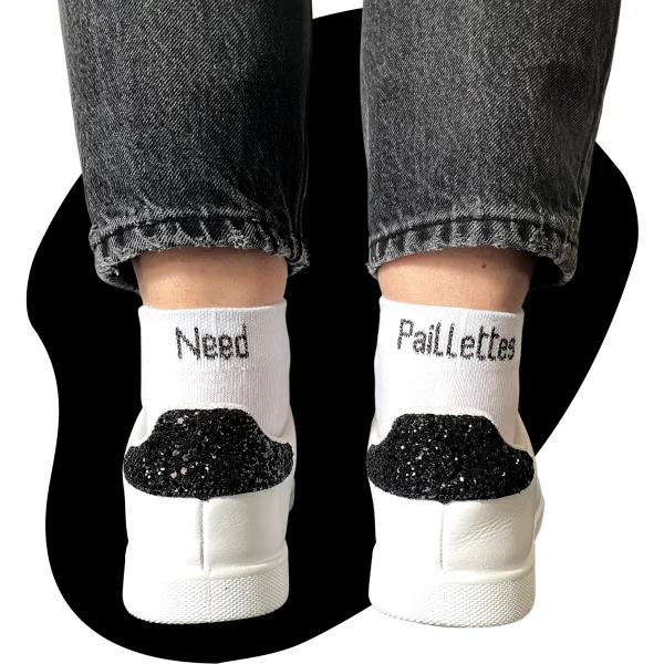 chaussettes blanches need paillettes