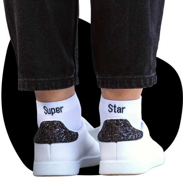 chaussettes blanches super star zoom