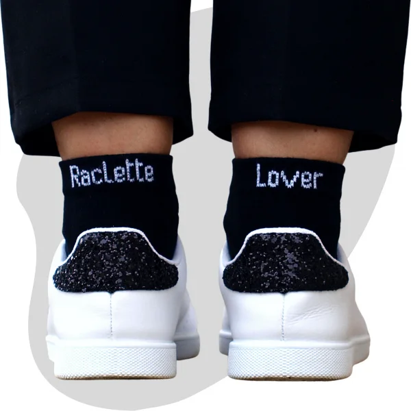 chaussettes noir raclette lover