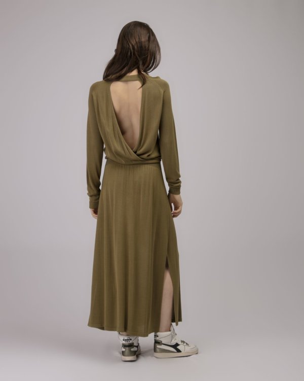 robe longue maille crimson earth dos