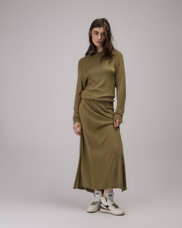 robe longue maille crimson earth face