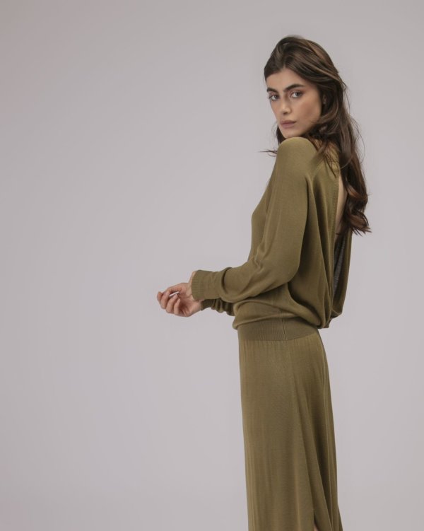robe longue maille crimson earth profil
