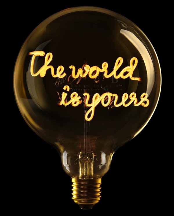 ampoule ambre the world is yours