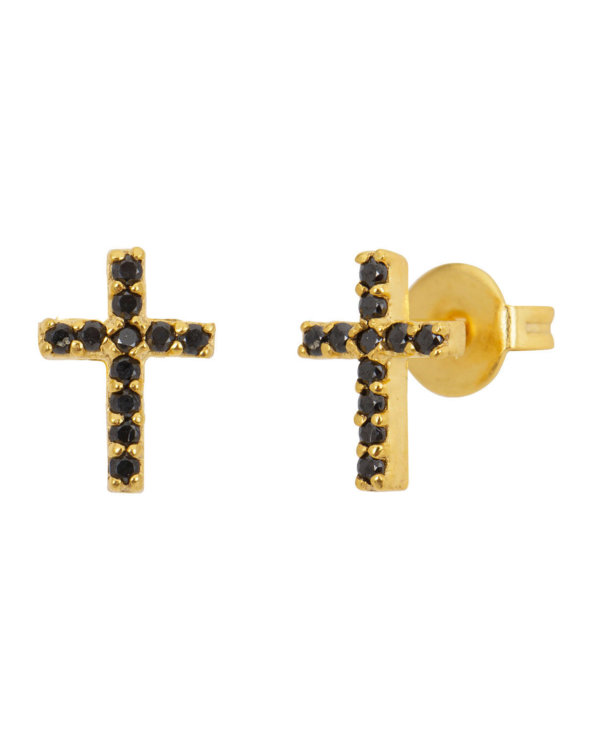 boucles-oreilles-croix-or-zircon-noir-face