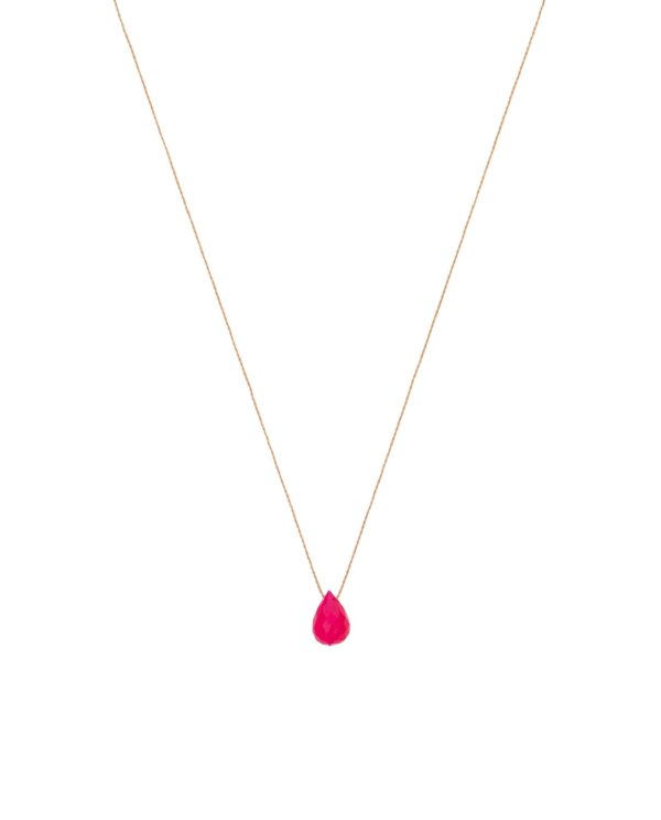 collier goutte Agathe fushia