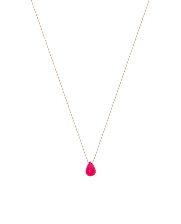 collier goutte Agathe fushia