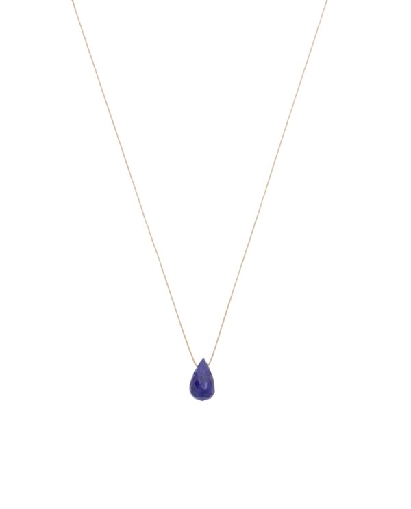 collier goutte lapis bleu