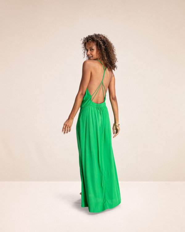 robe longue dos tresse lili Bali green dos