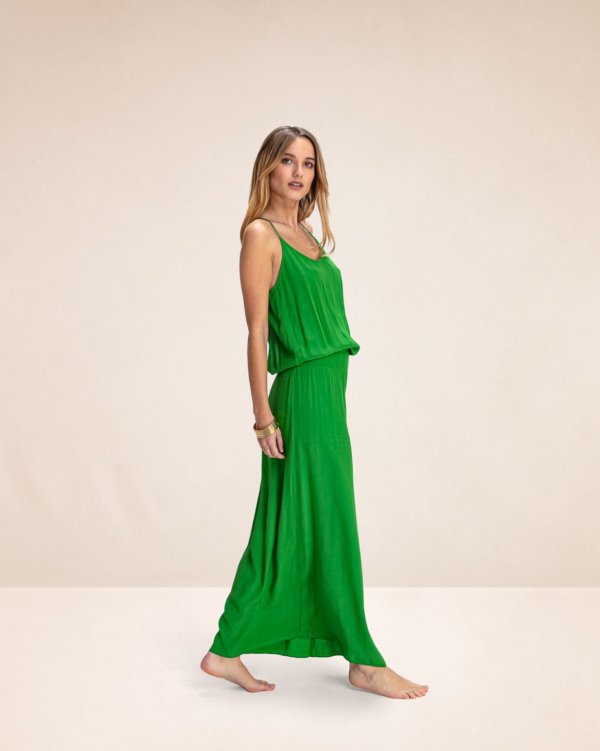 robe-longue-effet-drape-anna-lime-profil