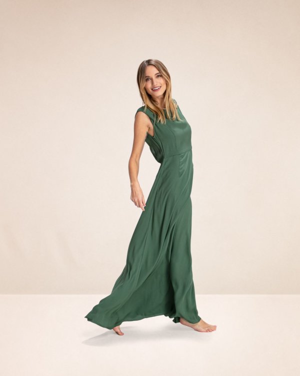 robe-ultra-longue-evasee-barbara-duck-green-profil