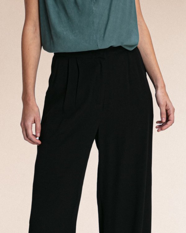 pantalon a pince Charly black detail