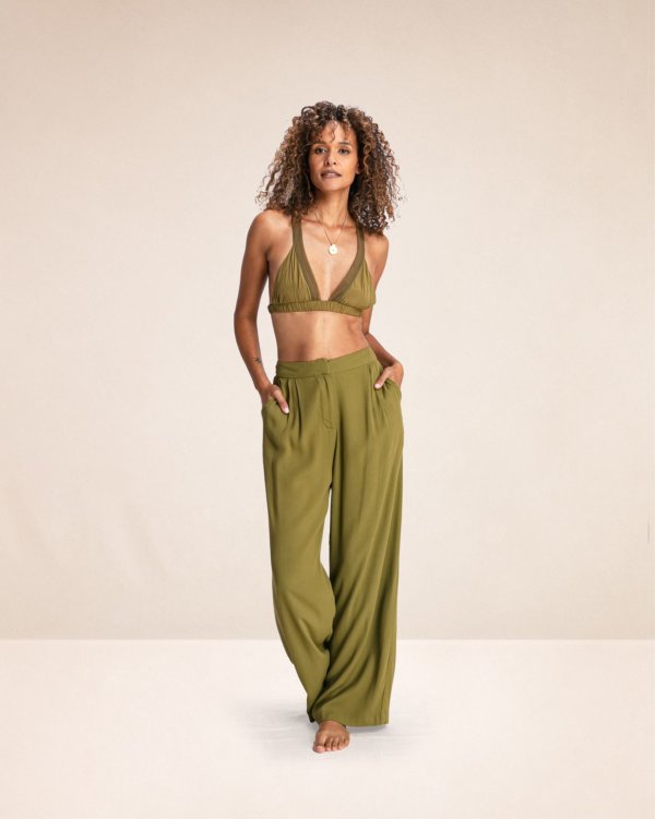 pantalon a pince Charly earth face