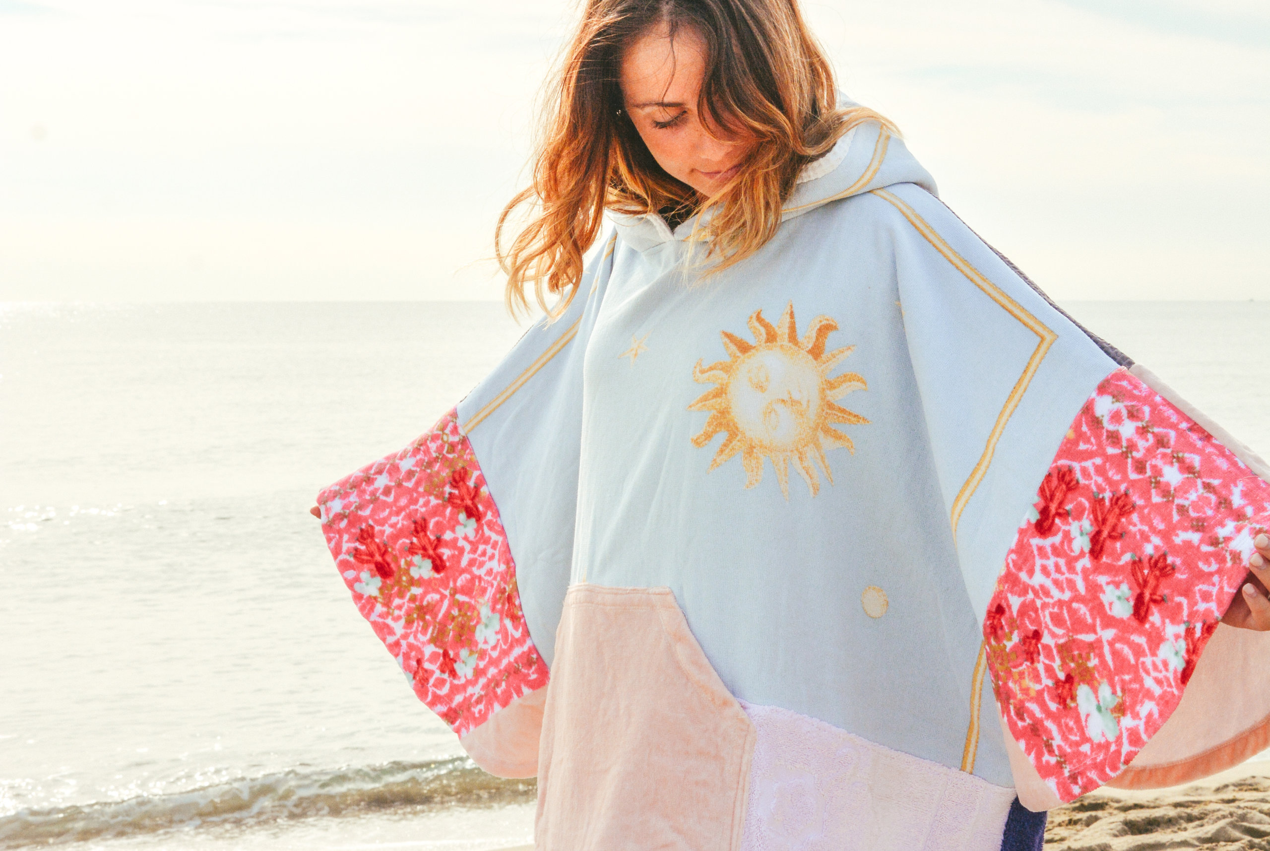 PONCHO UPCYCLÉ MELLOW SEA