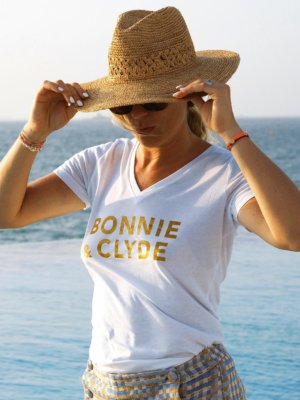 t-shirt-col-v-bonnie-and-clyde-blanc-or